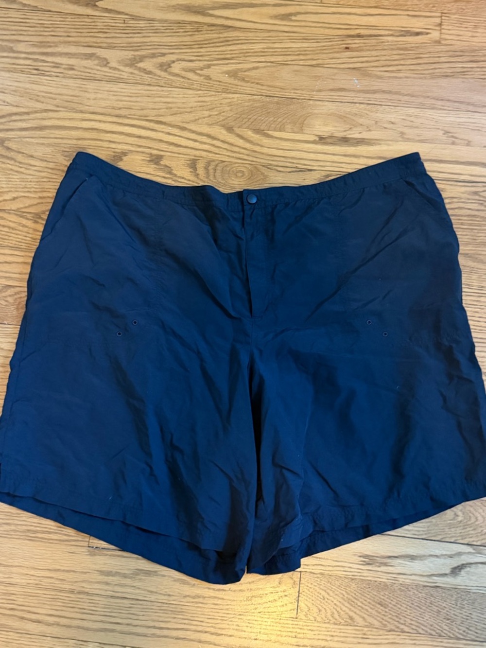 Lands’ End Swim Shorts Women’s 20W Black Zip Front Pockets Athletic Swimwear